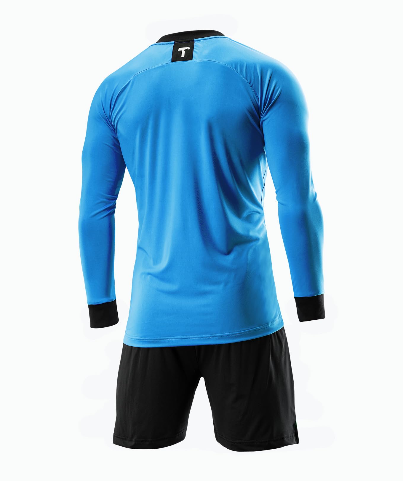 T1TAN Torwarttrikot - Fußballtrikot für Torhüter - Langärmliges Trikot für Herren, Damen und Jugendliche - Farbe blau - Größe XL