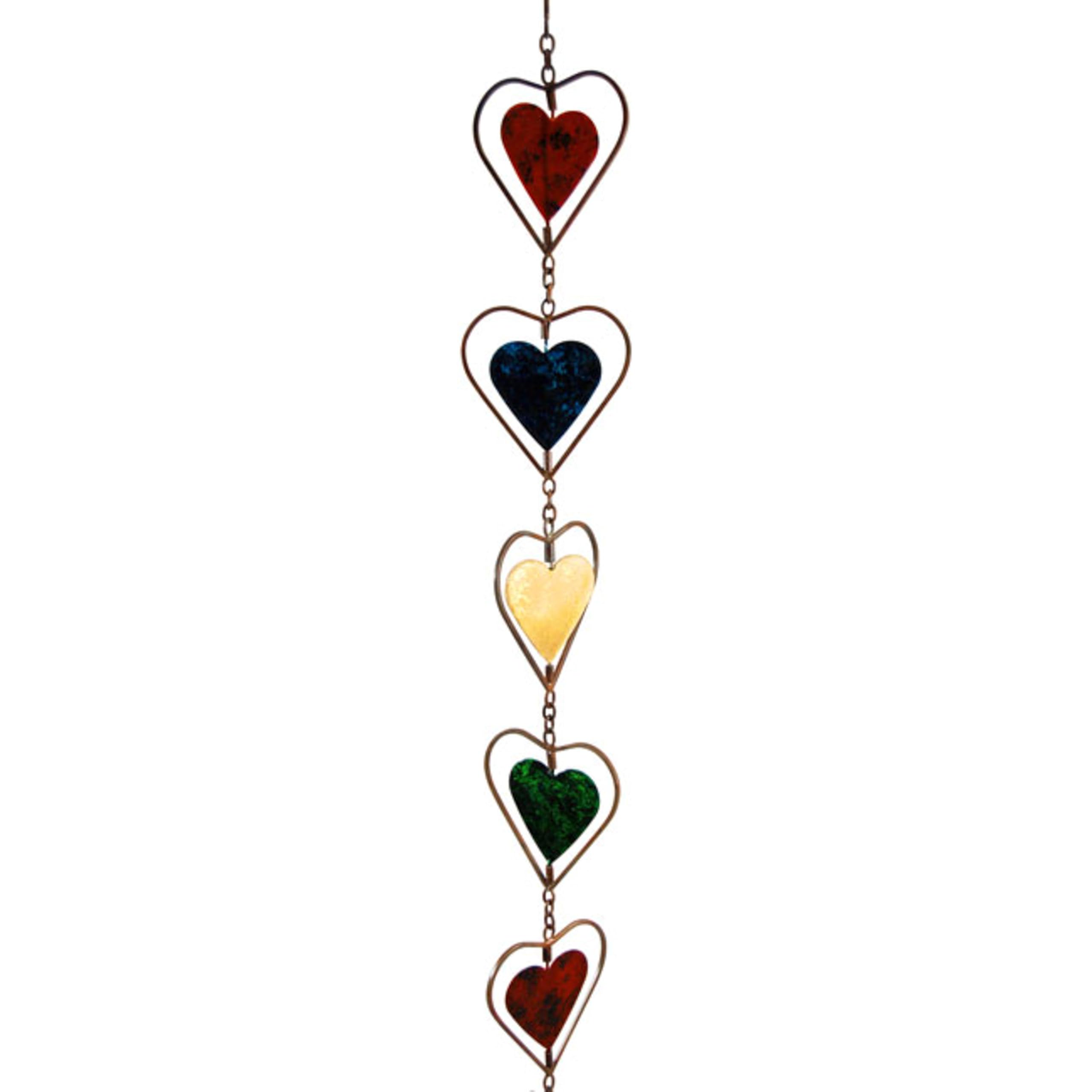 Ancient Graffiti RC-HRTM-IR Multicolor Heart Rain Chain, 4" x 96" x 4"