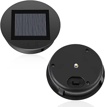 4 Stück Solarleuchten Ersatzdeckel 8cm - Solarmodul Mit LED Für Gartenleuchten