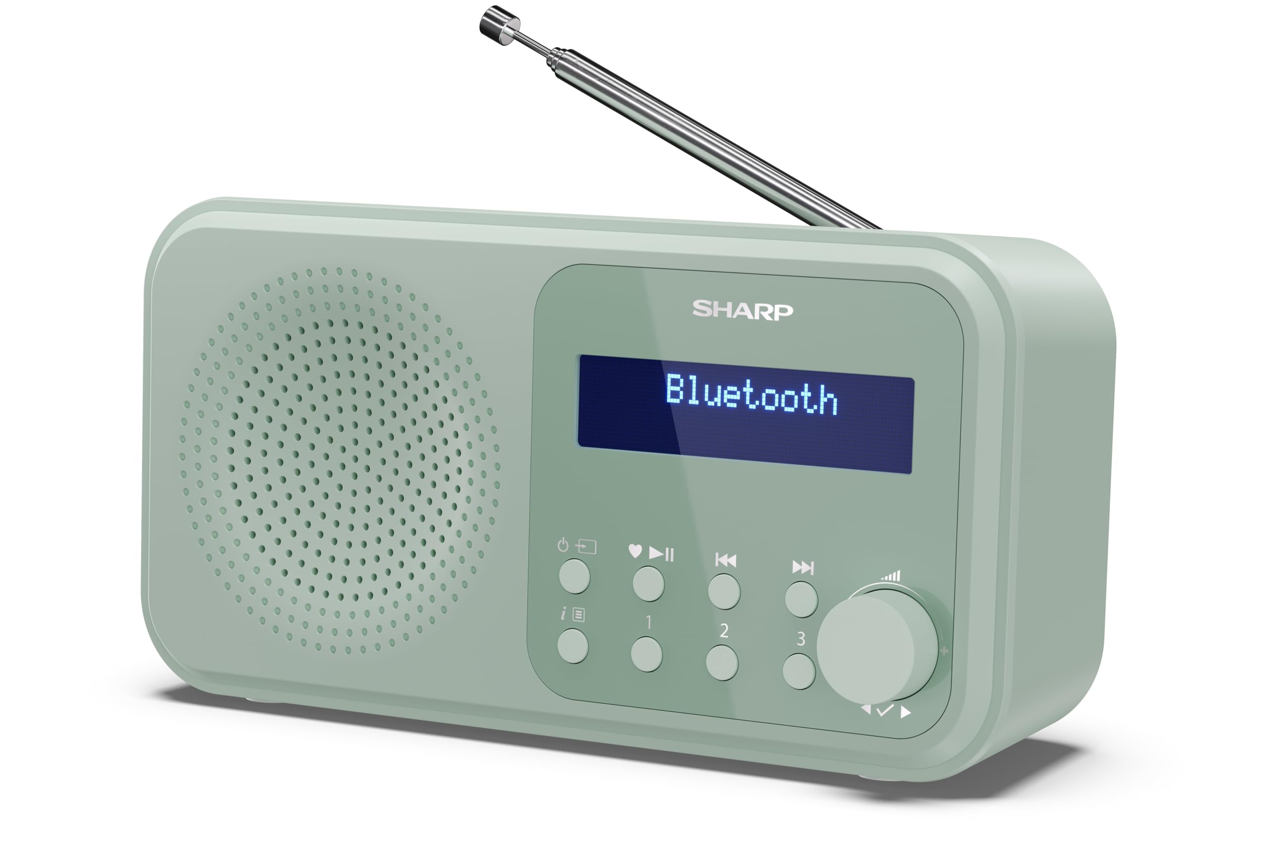 Sharp DR-P420(PK) Tokyo Dab+, Dab i FM przenośne radio cyfrowe z RDS, BT 5.0, USB lub bateriami, mini jack, teleskopową anteną, automatycznym wyszukiwaniem, 20+20 wspomnień, automatycznym czasem i