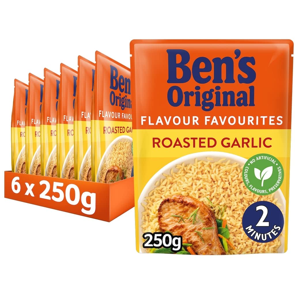 Buy Ben's Original Roasted Garlic Microwave Rice, Bulk Multipack 6 x
