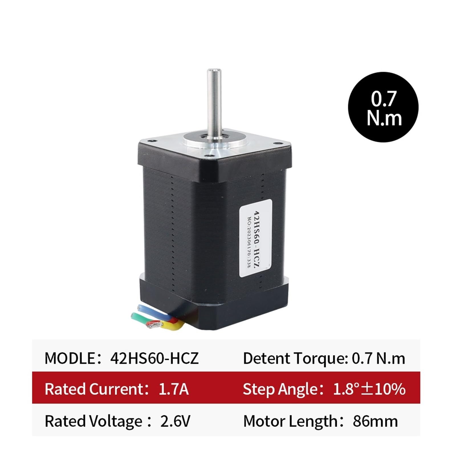 Amazon.com: Huayong Stepper Motor 1.8 Degree 42HS60-HCZ 4 Leads