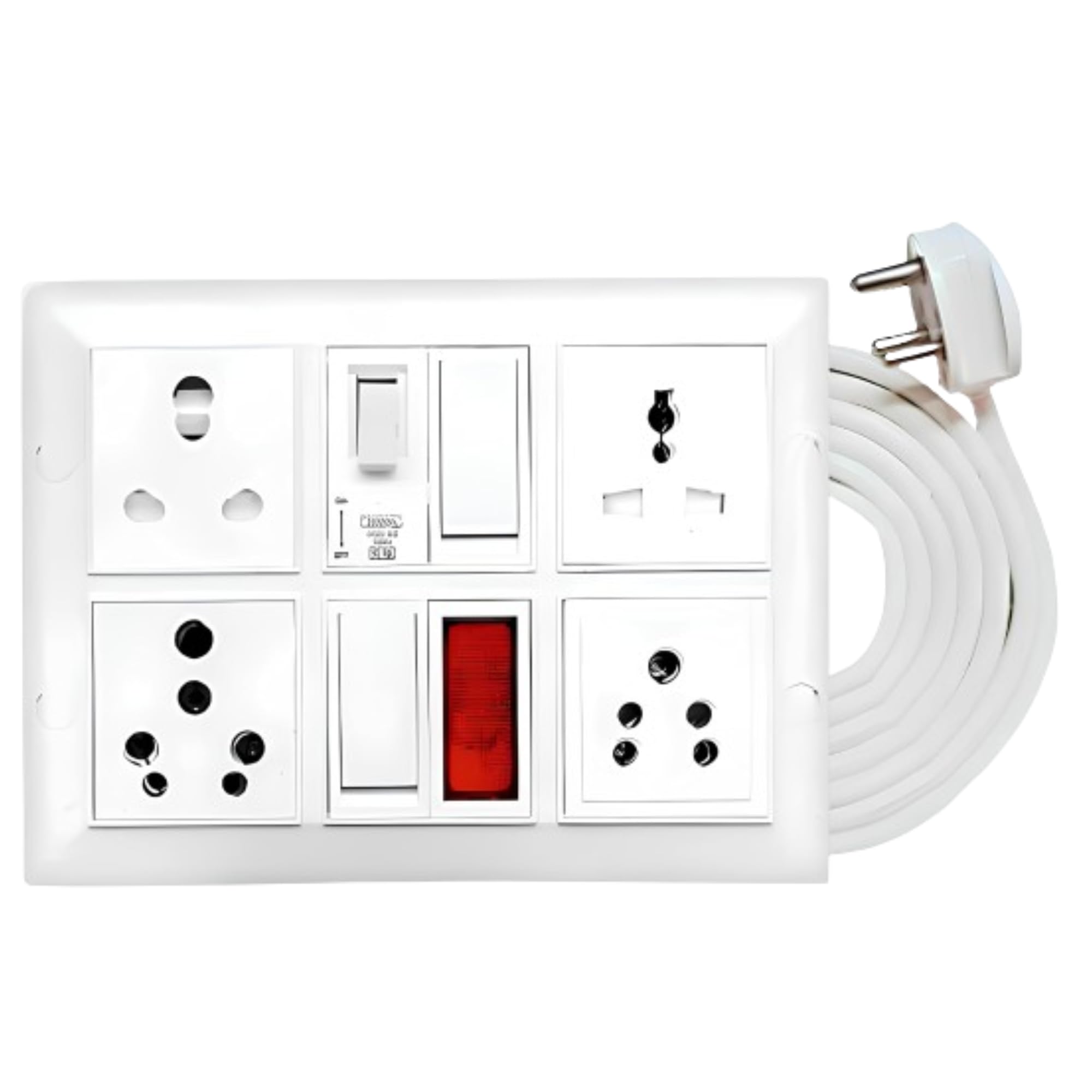 Elegant Casa 6+16 Amp Electric Extension Board with Cord 4 Sockets with Switches and Indicator Light Mcb for Small and Medium Appliances with 16 Amp Plug Top 3 Core 1.5 Mm,20 Meter Copper Wire (B0BVJ66YS8) Amazon Price History, Amazon Price Tracker