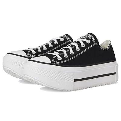 Converse Chuck Taylor All Star Lift Double Stack Lace up Boots Black/White/Black