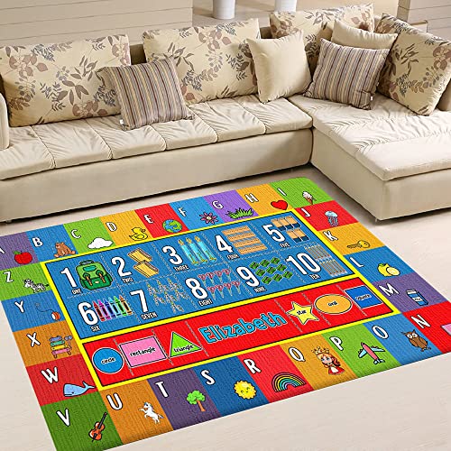 Alphabet Rugs For Kids Playroom - Soft & Modern Abc Rug For Classroom Alphabet Floor Mats For Kids Lovely Abc Rugs For Kids Playroom For Home Learning Area Educational Room Decor Abc For Learning #TOP2