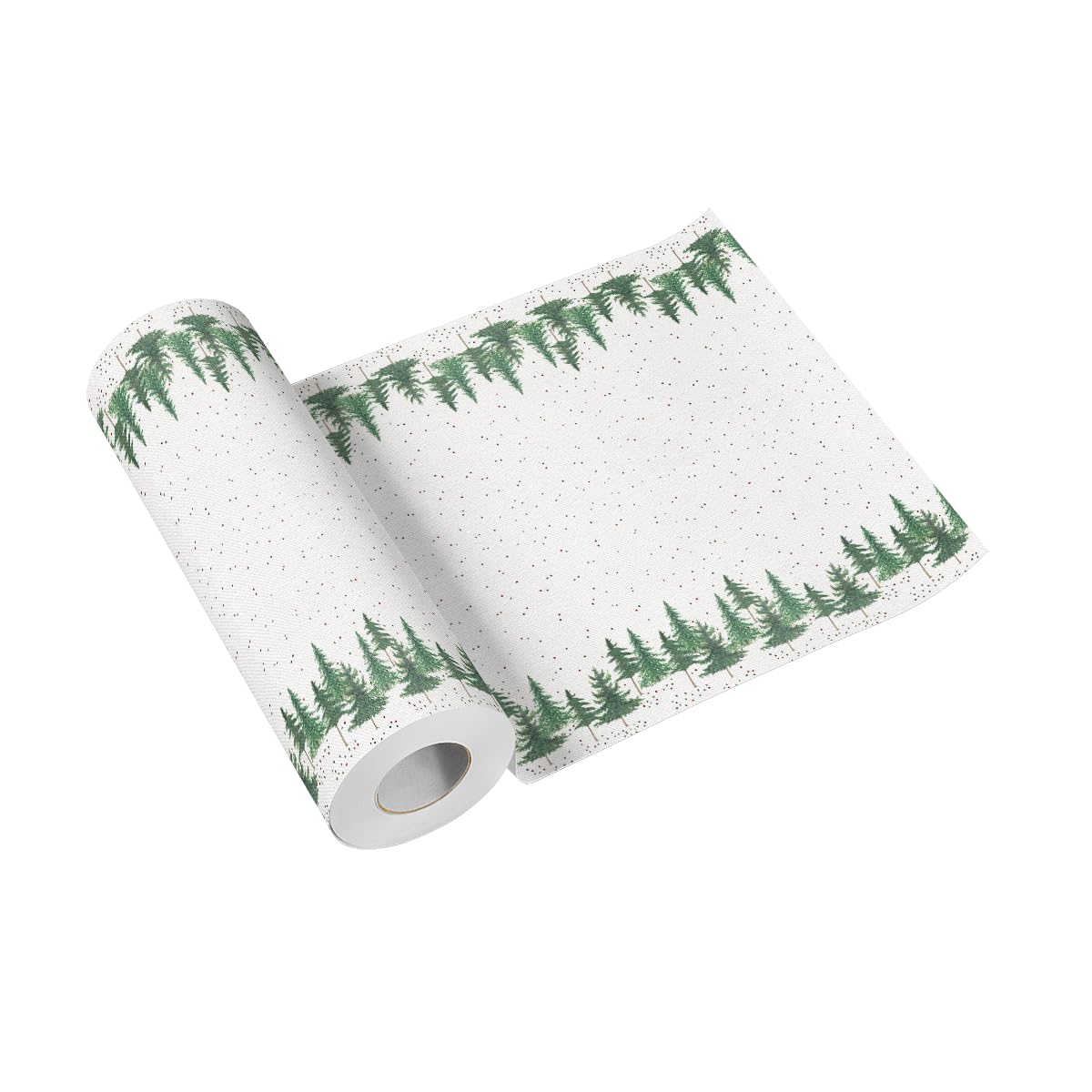 PAW – bieżnik na stół z Airlaid (40 cm x 24 m) I dekoracja stołu na stół bożonarodzeniowy, święta Bożego Narodzenia, elegancka dekoracja stołu, choinki, las, las iglasty