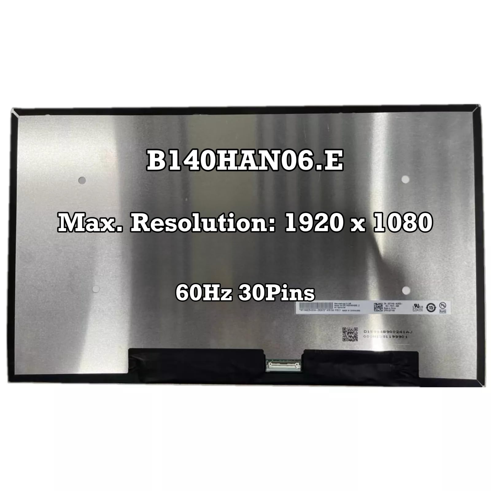B140HAN06.E LCD Screen Replacement LED Display Panel 1920×1080 IPS EDP 30Pins 60Hz Matrix