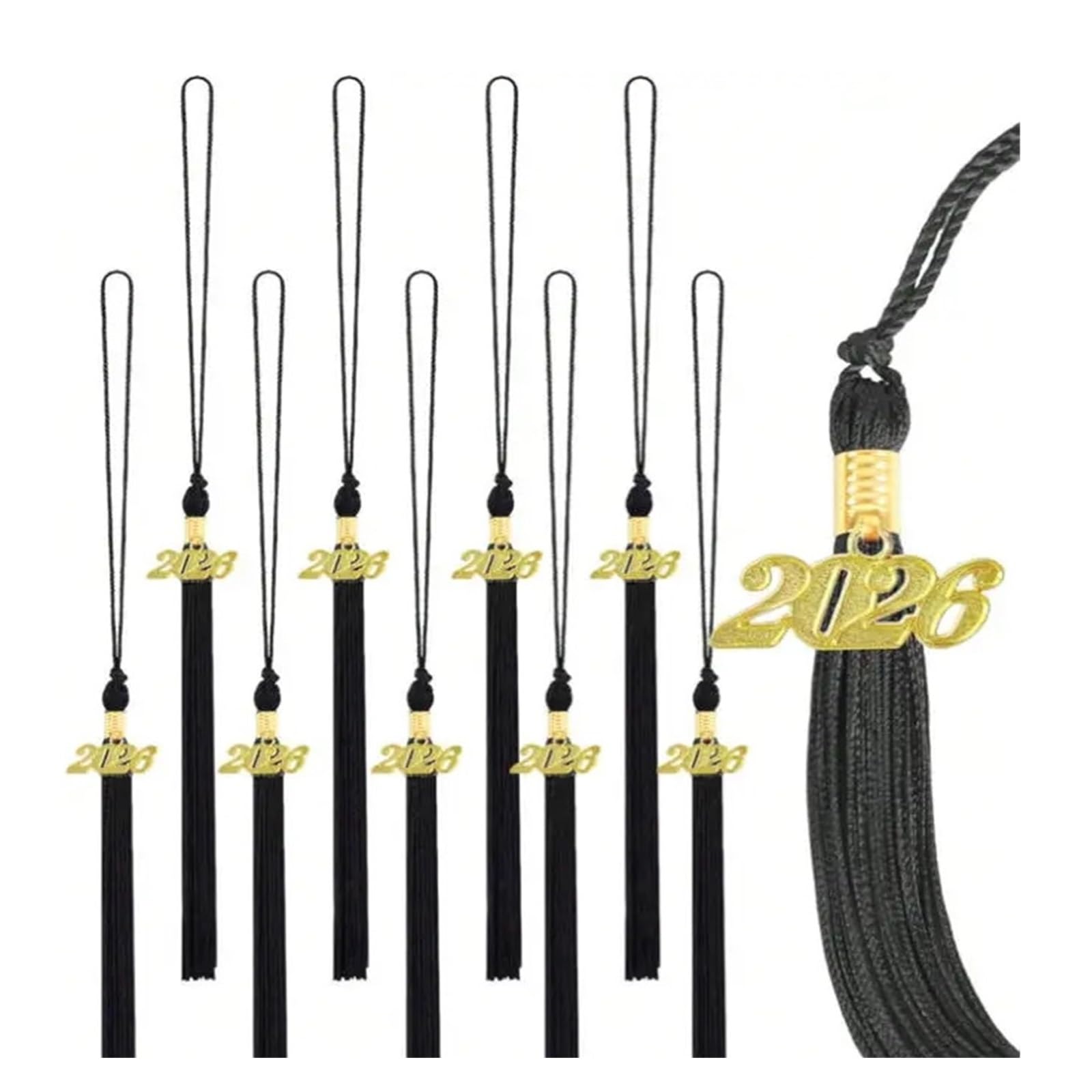 Tassel Graduation 10Pcs Graduation Tassel Cap Flow, With 2026 Ceremony for Graduate Ceremonies and Memorials