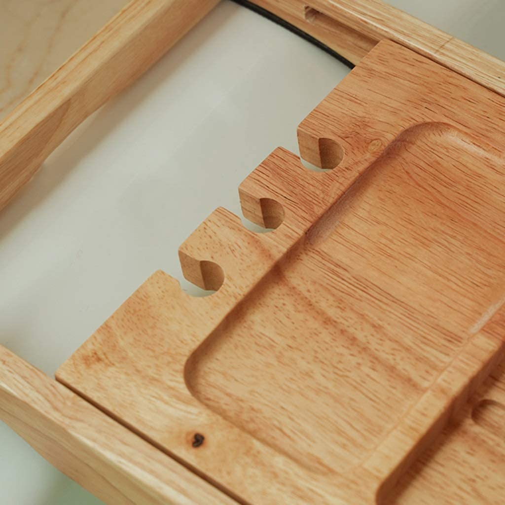 Bandeja de madera de bambú para tina, estante multifuncional para bañera retráctil