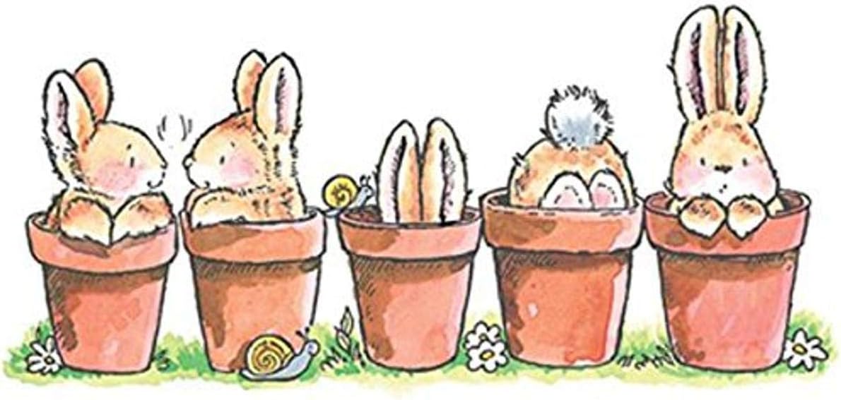 Penny BlackDecorative Rubber Stamps, Bunny Friends (1927K)