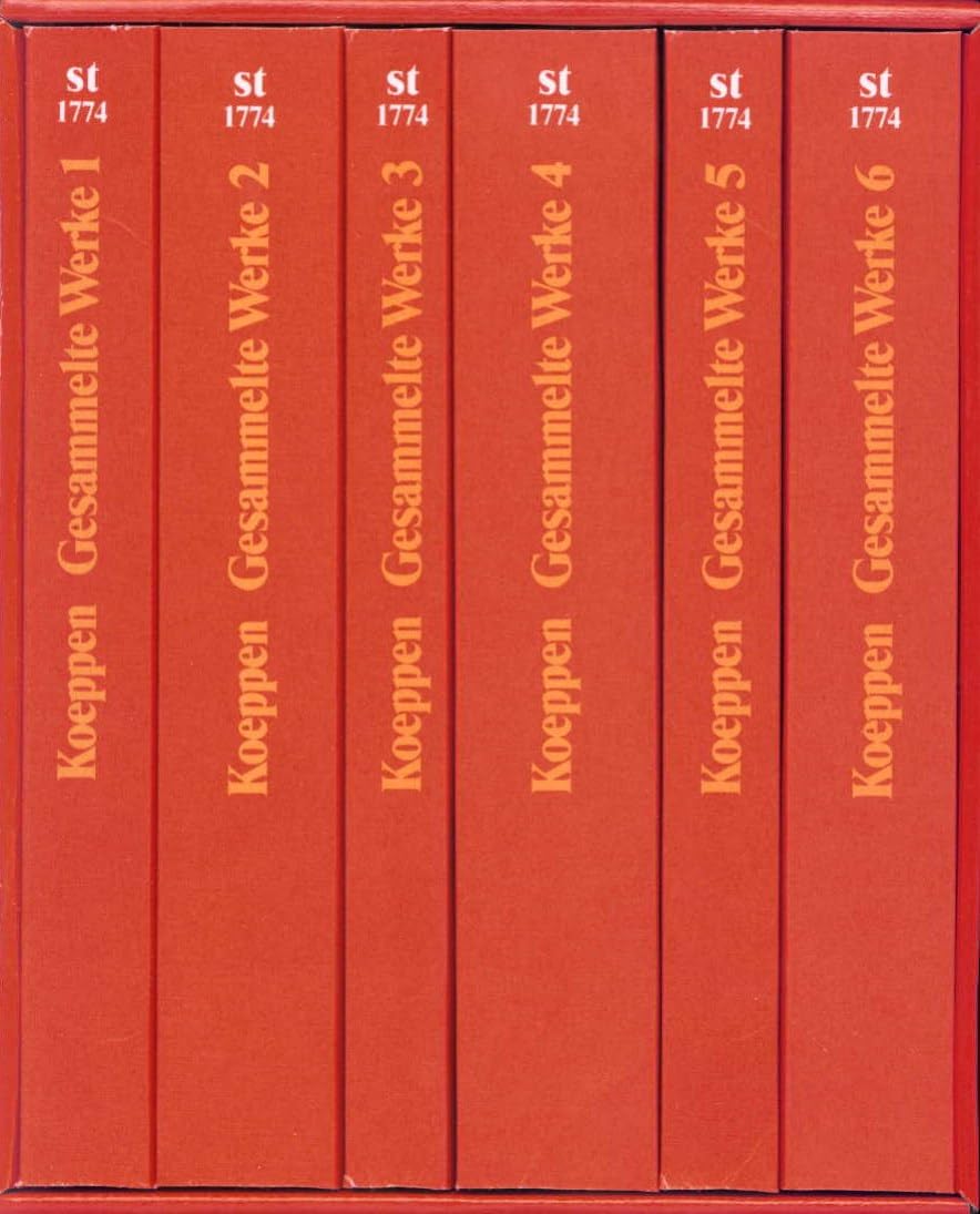 Gesammelte Werke in sechs Bänden: Bd. 1: Eine unglückliche Liebe. Die Mauer schwankt. Bd. 2: Tauben im Gras. Das Treibhaus. Der Tod in Rom. Bd. 3: ... Skizzen I/II. Bd. 6: Essays und Rezensionen