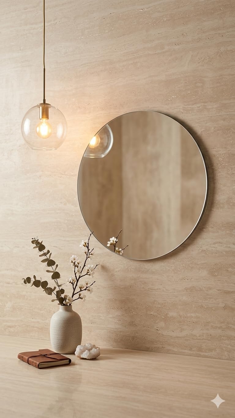 15-Inch Round Wall Mirror (4mm Thickness)-image-36
