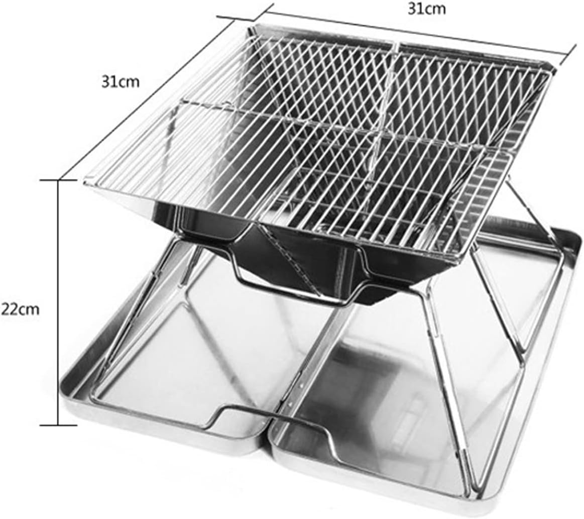 Charcoal s, Portable BBQ Stove Charcoal Camping Barbecue Tool Folding Camp Picnic ing Shelf Rack Stand For Outdoor Hiking Kitchen