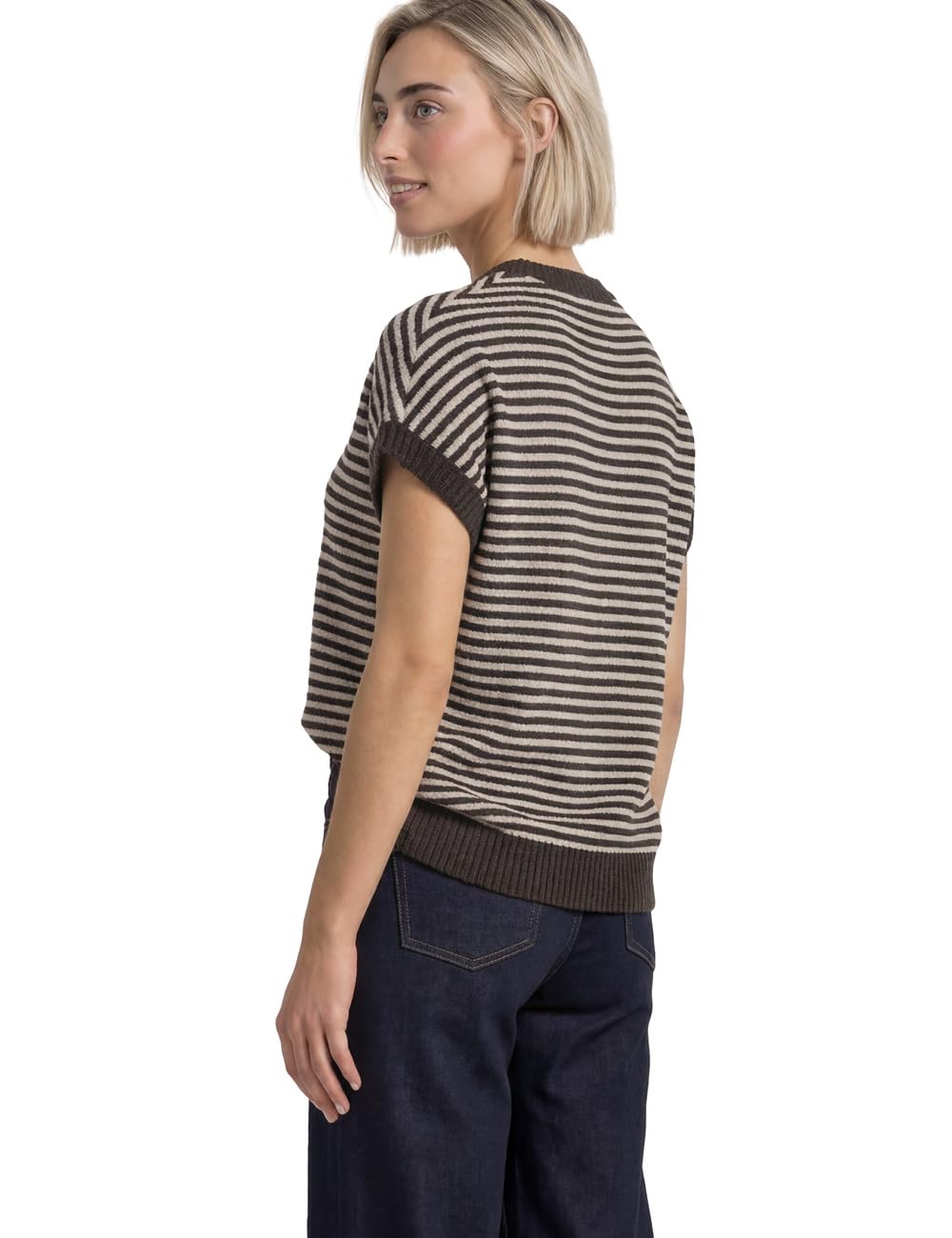 Street One Damen Ärmelloser Pullover mit Rundhals
