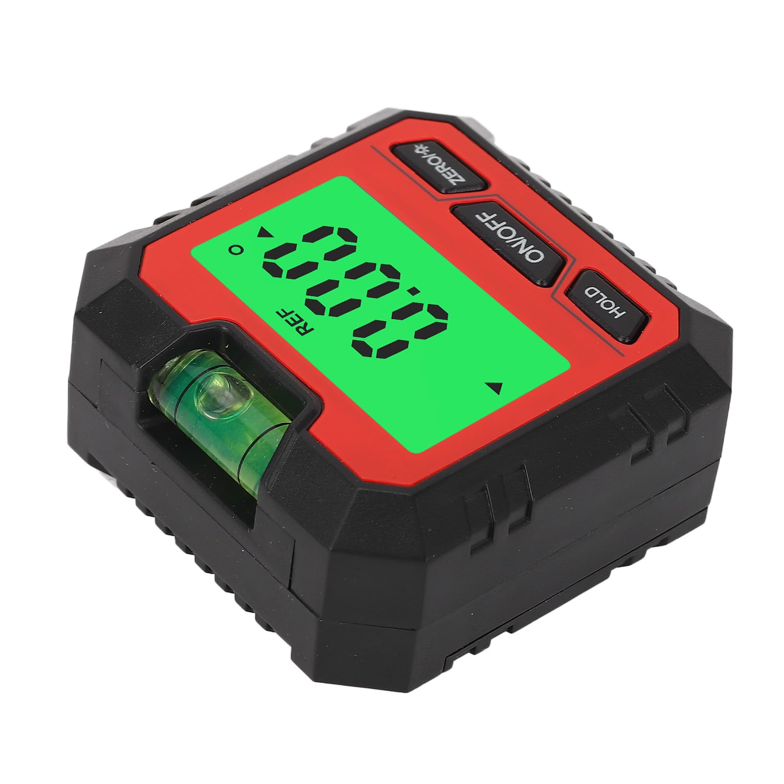 Digital Level Box Backlit LCD Display Magnetic Base 4 X 90° Mini Angle Meter Finder Protractor for Automotive Motorcycle (Red)