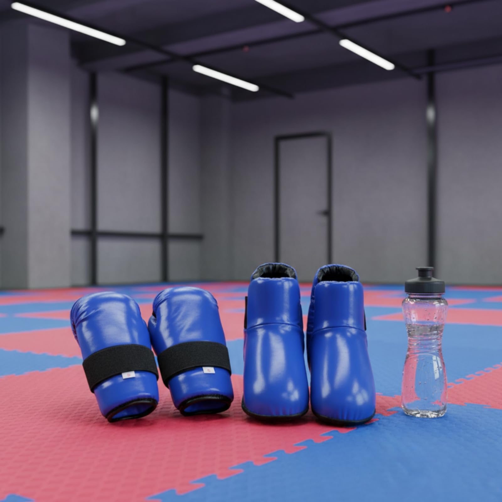 perfeclan 1 Par de Guantes de Entrenamiento para Niños Guantes Protector Mano Botas Protector Pie Equipo Taekwondo con Cierres de Gancho y Bucle Amplios Ajuste