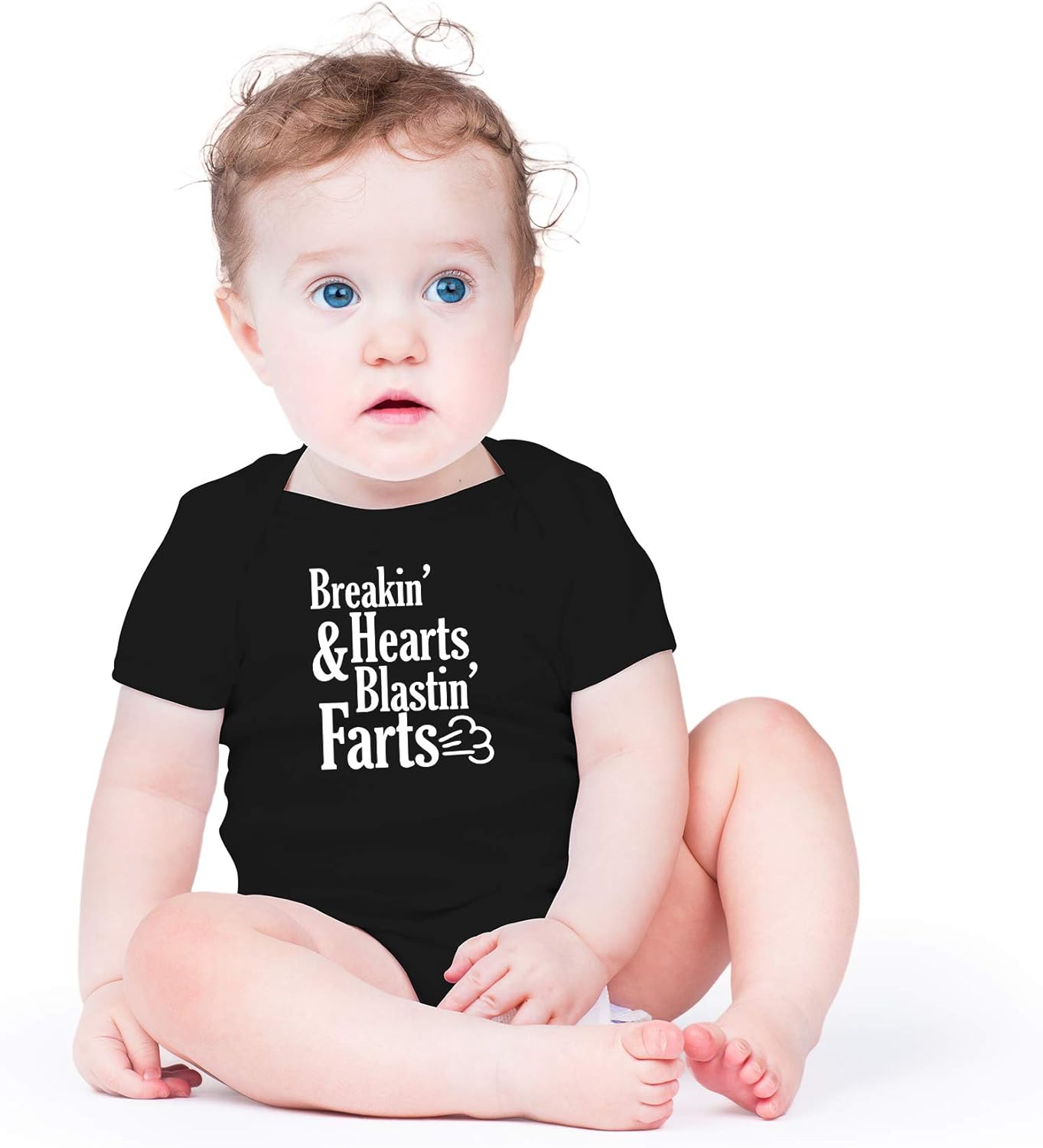 AW Fashions Breakin' Hearts & Blastin' Farts Baby Bodysuit Funny Cute Infant Clothing Baby Wear Apparel - Image 2