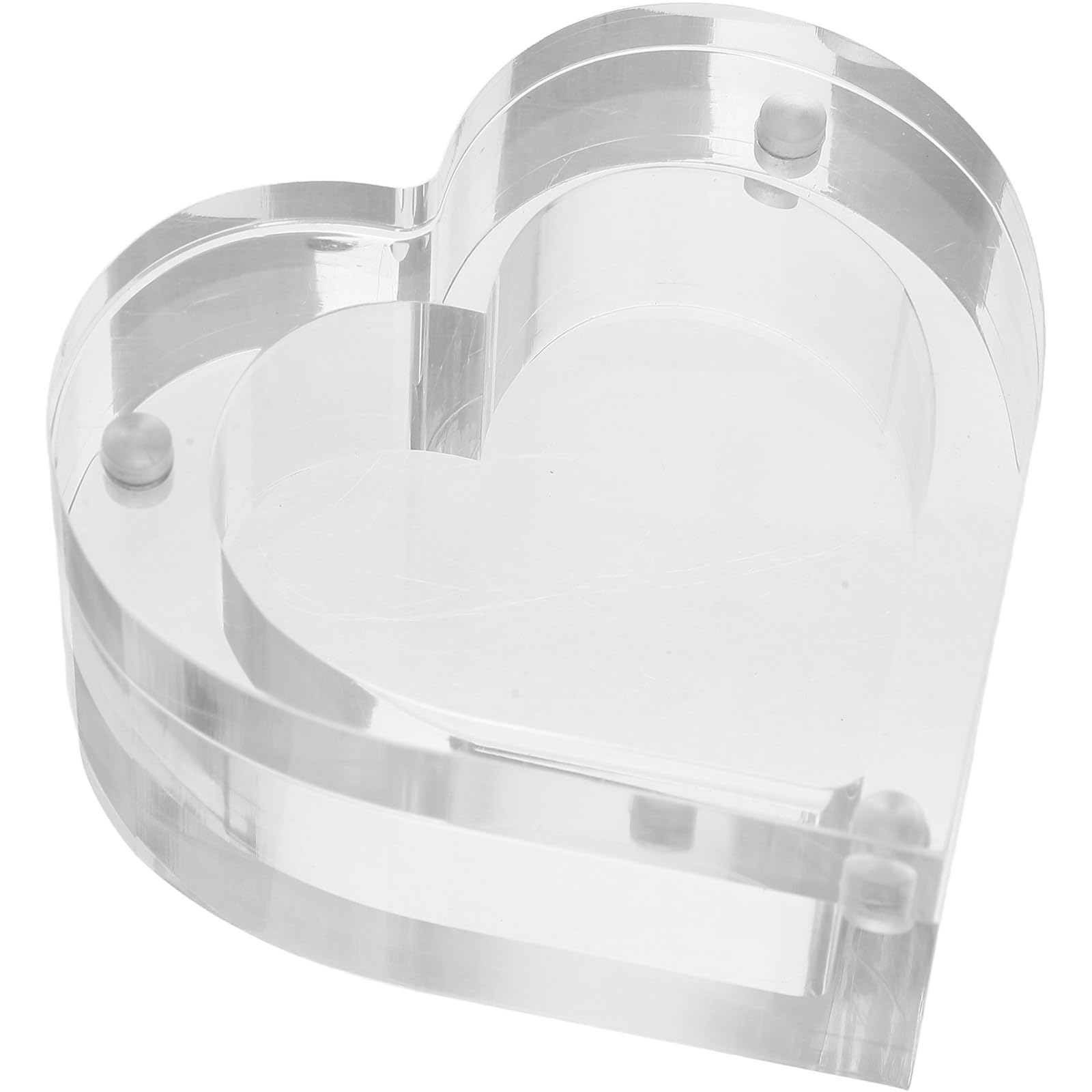 Boîte à bague fiançaille forme de cœur écrin à bijoux transparent pour mariage