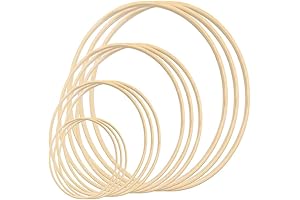 Wooden Hoop Wreath Kit for DIY Dream Catchers, Macrame, Wall Hangings and...