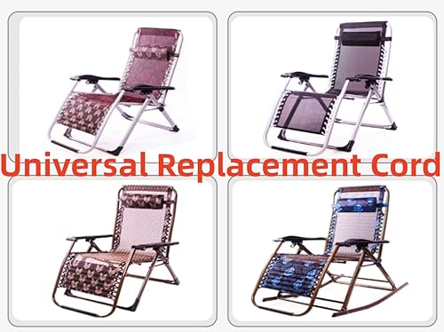 Miniatura 2 de Bioristar Cable de repuesto universal para sillas reclinables antigravedad, cordón de repuesto con 4 cinturones de refuerzo para sillas reclinables