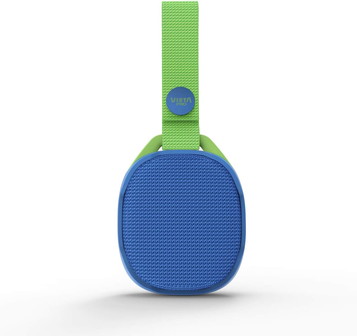 Vieta Pro Altavoz Kids - Altavoz portátil, Bluetooth 5.0, Radio FM, Reproductor USB, Micrófono, entrada aux-in, resistencia al agua IPX7, función true wireless, 5 h de batería. Acabado en azul y verde