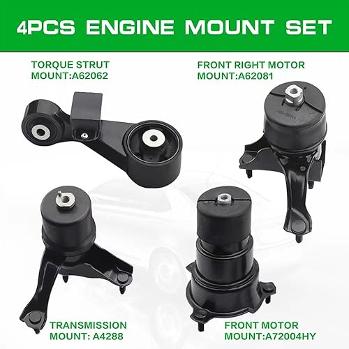 Miniatura 2 de Kit de montaje de motor y transmisión compatible con transmisión automática Camry 2.5L 2012-2017, repuesto OE 123720H090 123630V031 123620V060