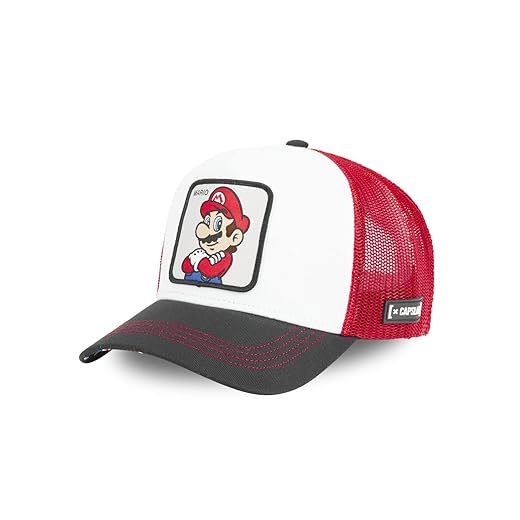 Casquette Capslab Mario rouge et noire