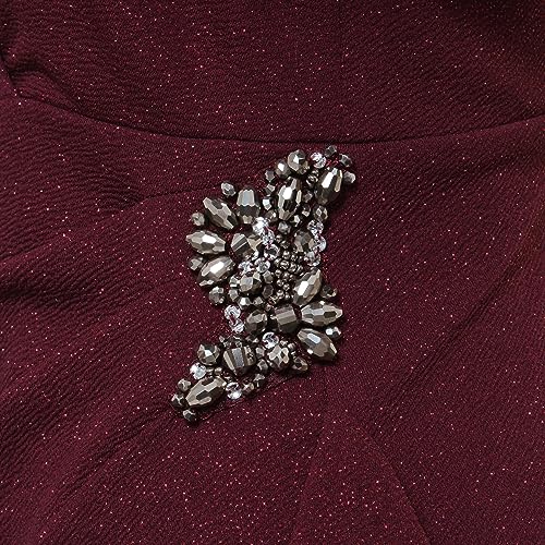 S.L. Fashions Women's Midi V-Neck Sheath Cocktail Dress W/Flutter Sleeves, Wedding Guest (Petite and Regular Sizes)3