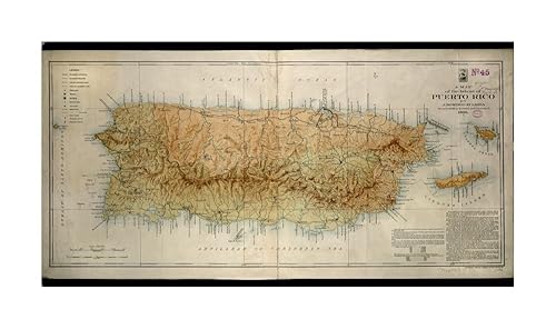 1899 Map Puerto Rico of The Island of Puerto Rico