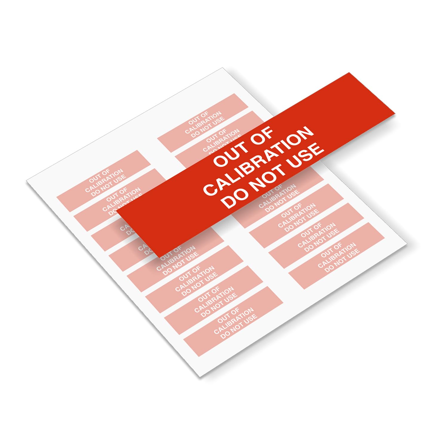 SmartSign Out of Calibration Do Not Use Write-On Label | 2" x 0.5" Vinyl, Pack of 160, Made in USA