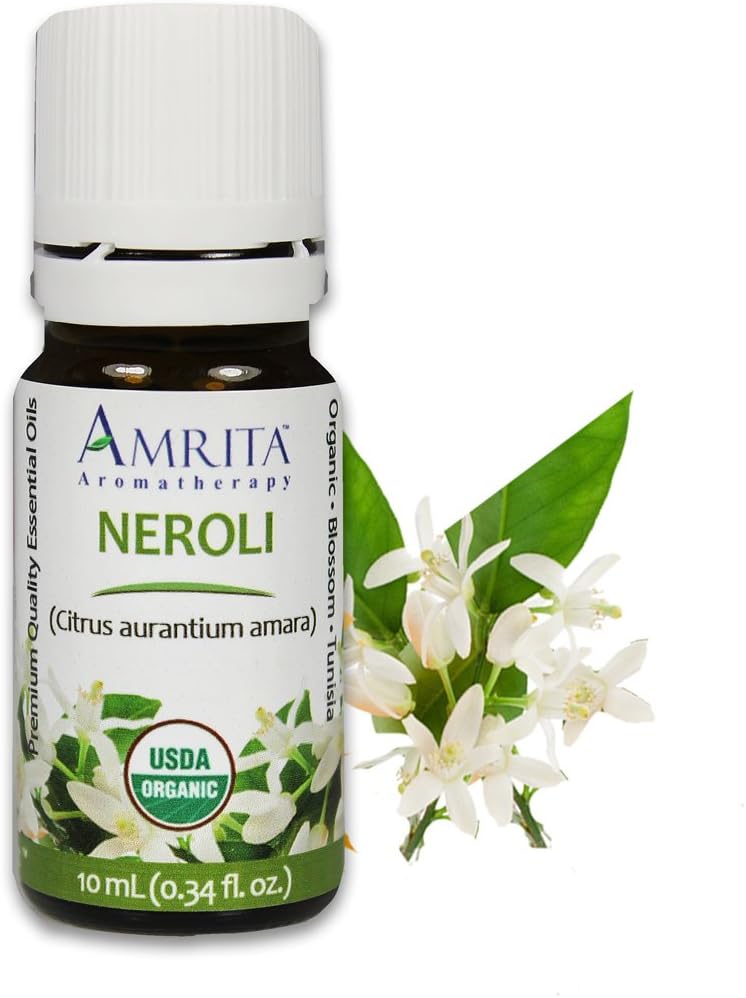 Organic Neroli Essential Oil, 100% Pure Undiluted Citrus aurantium Amara, Therapeutic Grade, Premium Quality Aromatherapy Oil, Tested & Verified, 60ML