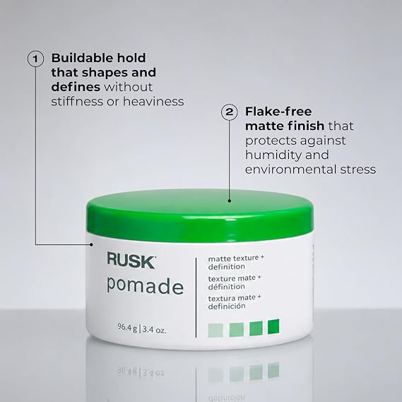 RUSK Matte Pomade & Styling Hair Paste, 3.4 oz