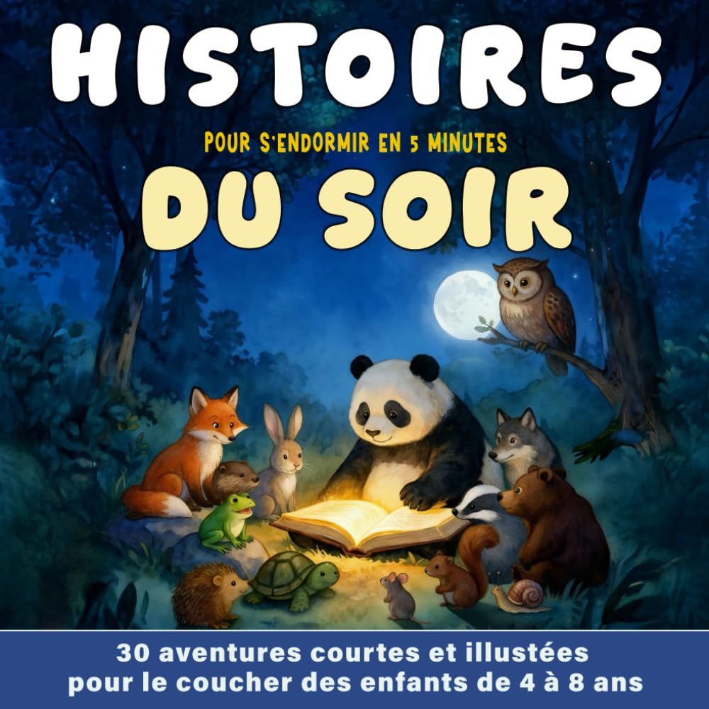 Histoires du soir: Les animaux racontent 30 histoires courtes et illustrées pour le couché des enfants de 4 à 8 ans pour s'endormir en 5 minutes (LIVRES ENFANTS)