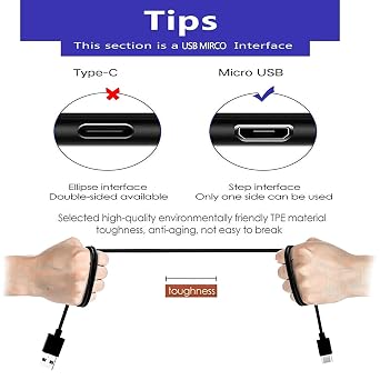 5V 2A 1A Fast Wall Charger 5ft Micro USB type B Charging Cable fit for Tandem Diabetes Care, Camera,Speaker,Cellular Link 2, Doro Phone,Samsung Galaxy S7/S6/Note 5/4/S4/S3/LG Flip Android Phone & More