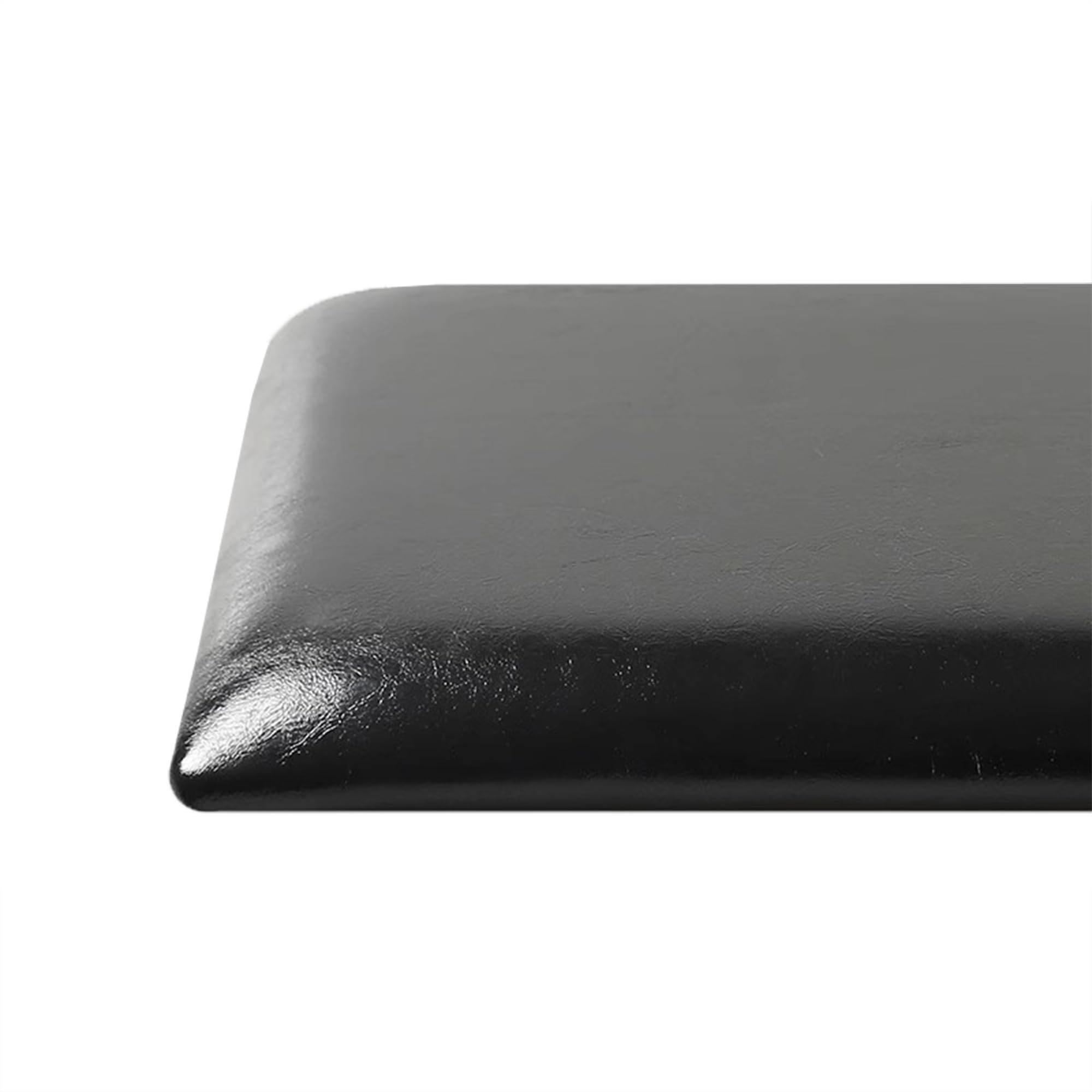 Sofá de espuma de piel con almohadilla de asiento suave en D antideslizante negra de 120 x 45 1
