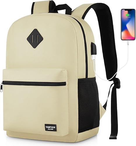 Miniatura 8 de YAMTION Mochila para laptop, mochila con puerto USB para trabajo universitario