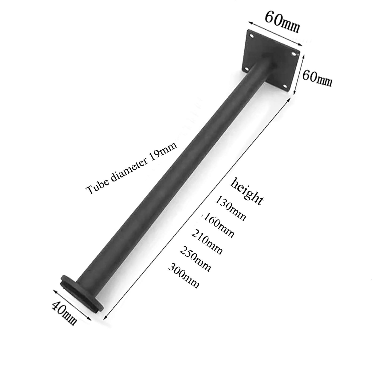 RXBFD 4 Patas de Repuesto de Metal para Muebles, pies de Acero Inoxidable de Altura Ajustable, para Mesa de Centro, Mueble de TV, sofá, Silla, Mueble de baño, Piezas de Hardware para Bricolaje