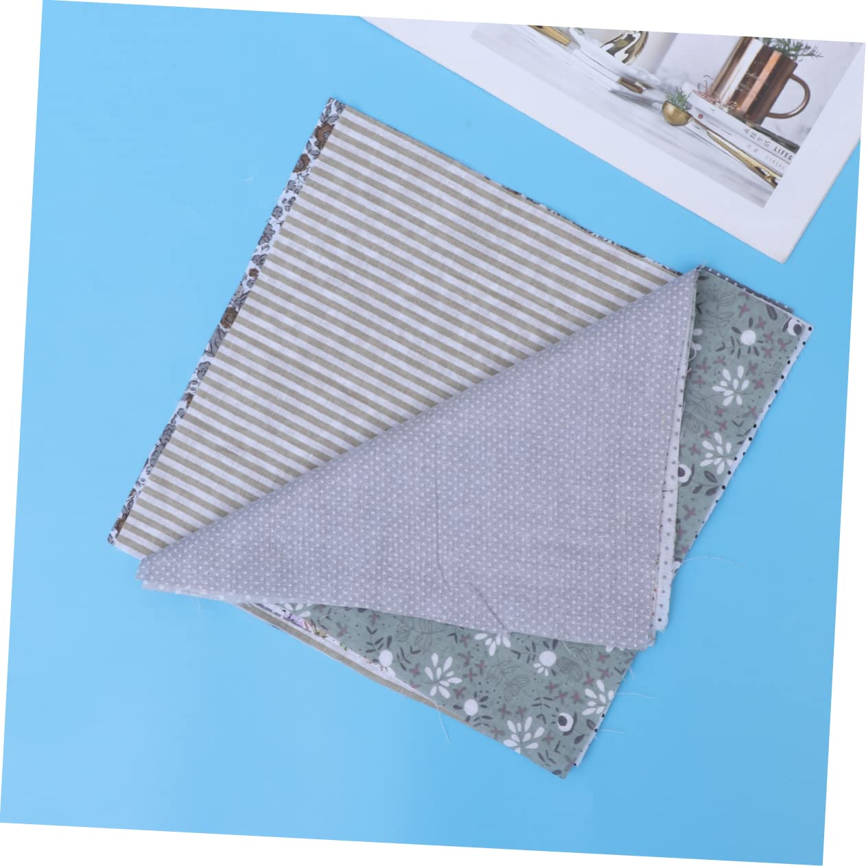 21 Piezas Telas De Algodón De Bricolaje Tejido Artesanal Cuadrados De Tela Artesanal Patchwork De Algodón Con Estampado Floral Textiles De Retazos Costura De Tela De Retazos Grey
