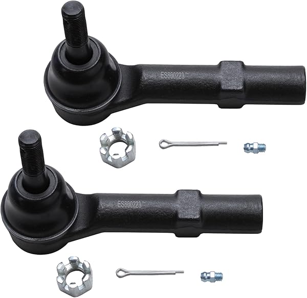 Detroit Axle - Front Tie Rods for Chevy Silverado GMC Sierra Yukon XL Suburban 1500 Tahoe Avalanche Cadillac Escalade ESV EXT, 2 Outer Tie Rod Ends Replacement