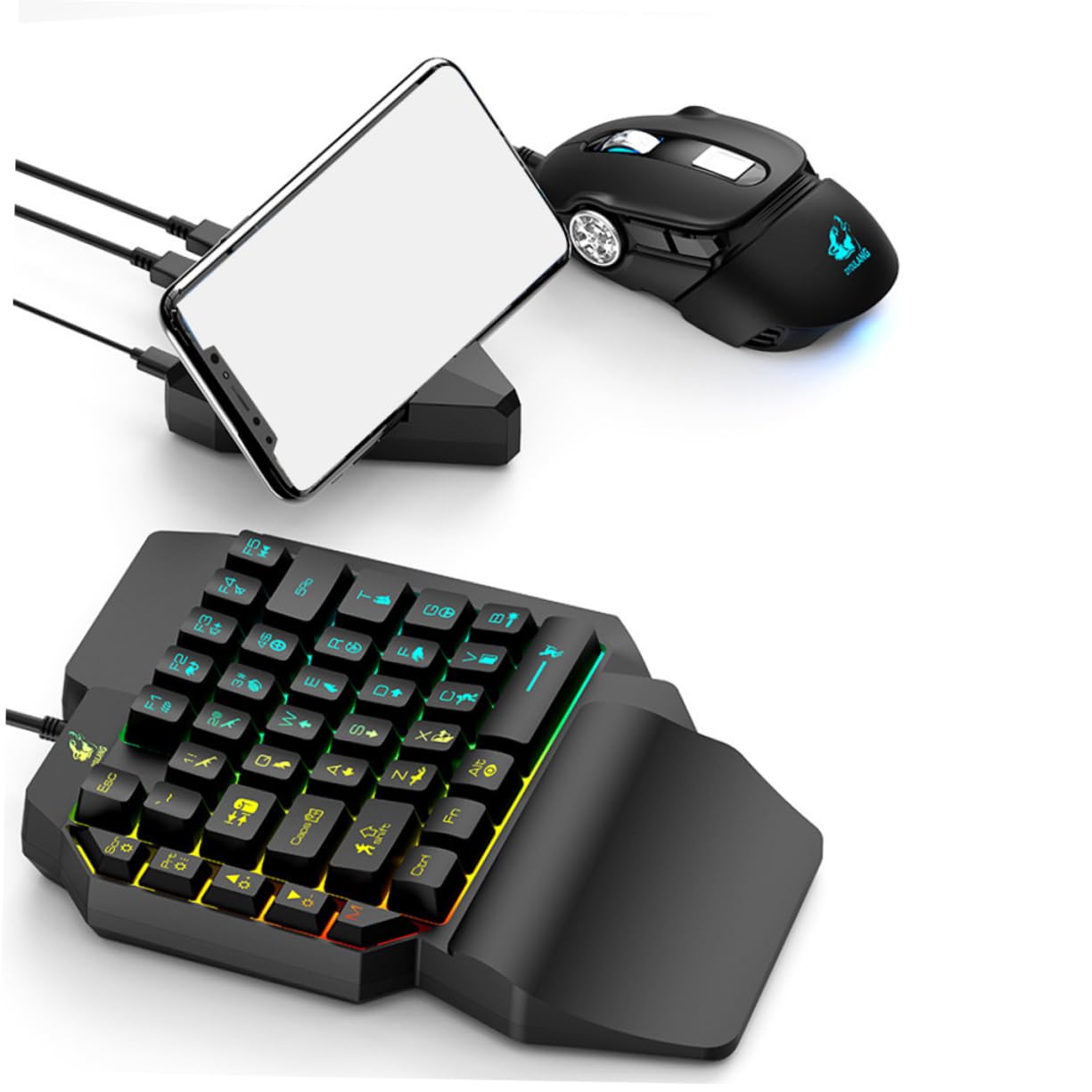 Tastiera da Gioco Retroilluminata e Mouse Combo per Pc, Set da Gioco E-sport con Funzionamento Preciso, Facile da Usare, per Intrattenimento Domestico e Ragazzo Ragazza