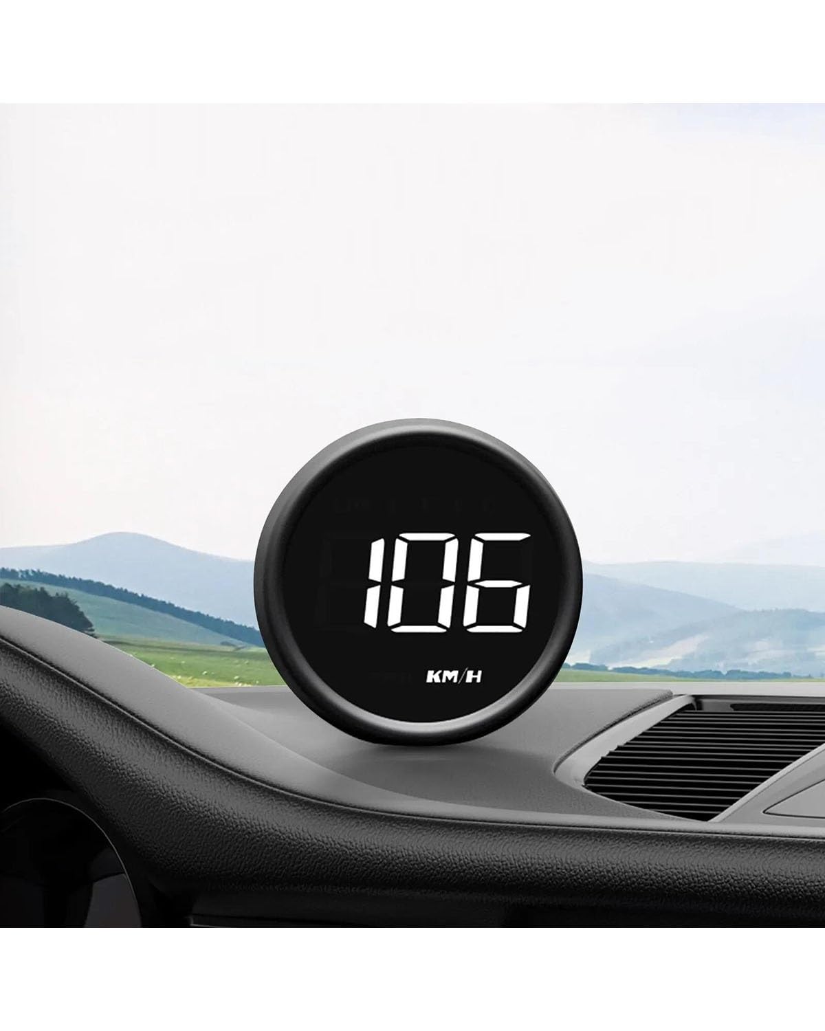 Compteur Vitesse Voiture Affichage Tête Haute OBD2 HUD Compteur Vitesse Projecteur Voiture Consommation Automatique Carburant Voltmètre Jauge Température l'eau Afficheur Tete Haute