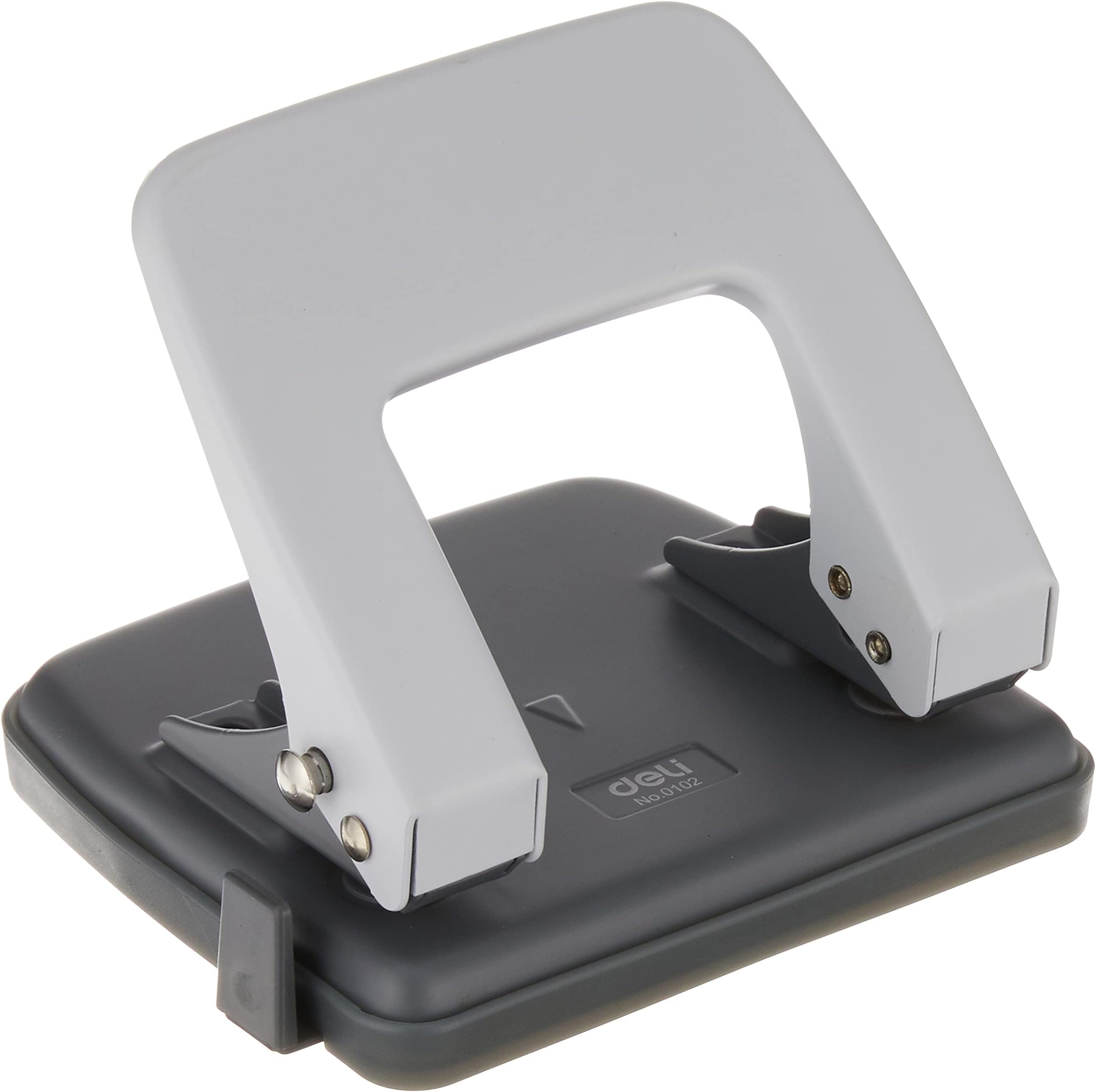 Deli E0102 Paper Punch, Grey/Black