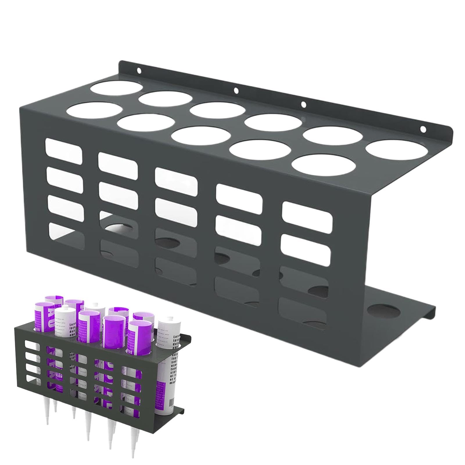 Support Mural Cartouche Silicone Support De Tube De Calfeutrage En Acier Support De Rangement Pour Tube De Silicone Organisateur D'outils De Calfeutrage Tube De Rangement