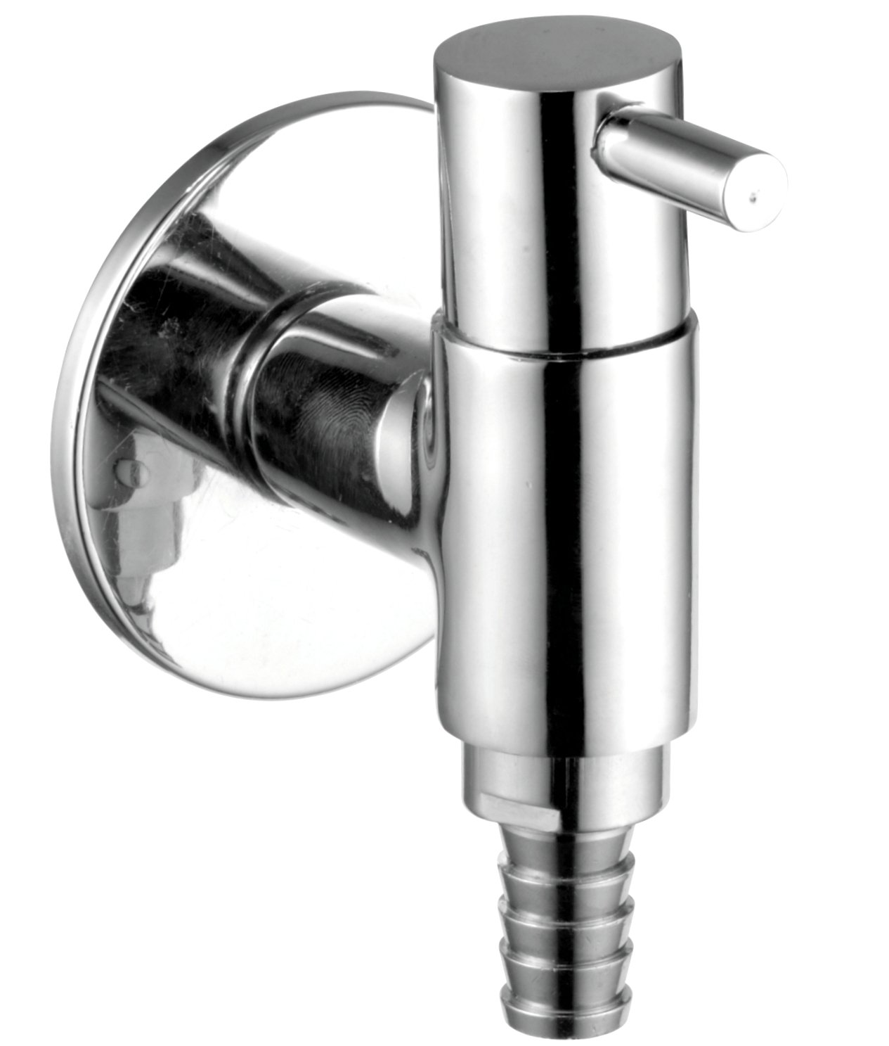 Kamal Full Brass Nozzle Cock Tap with Wall Flange - Sleek | Wall Mounting | Chrome Finish | Elegant Finish, Anti-Corrosive - Silver (Pack of 1) (B01D7DV8TI) Amazon Price History, Amazon Price Tracker