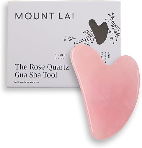 Mount Lai - La herramienta de elevación facial Gua Sha de cuarzo rosa Gua Sha para esculpir características faciales liberar tensión Mount Lai - La herramienta de elevación facial Gua Sha de cuarzo rosa Gua Sha para esculpir características faciales liberar tensión