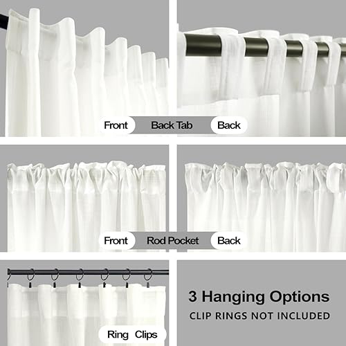 Miniatura 155 de KOUFALL Cortinas transparentes de lino de 90 pulgadas, cortinas para Sala Modernas 2025 De Lino Elegantes, cortinas personalizadas con pestaña