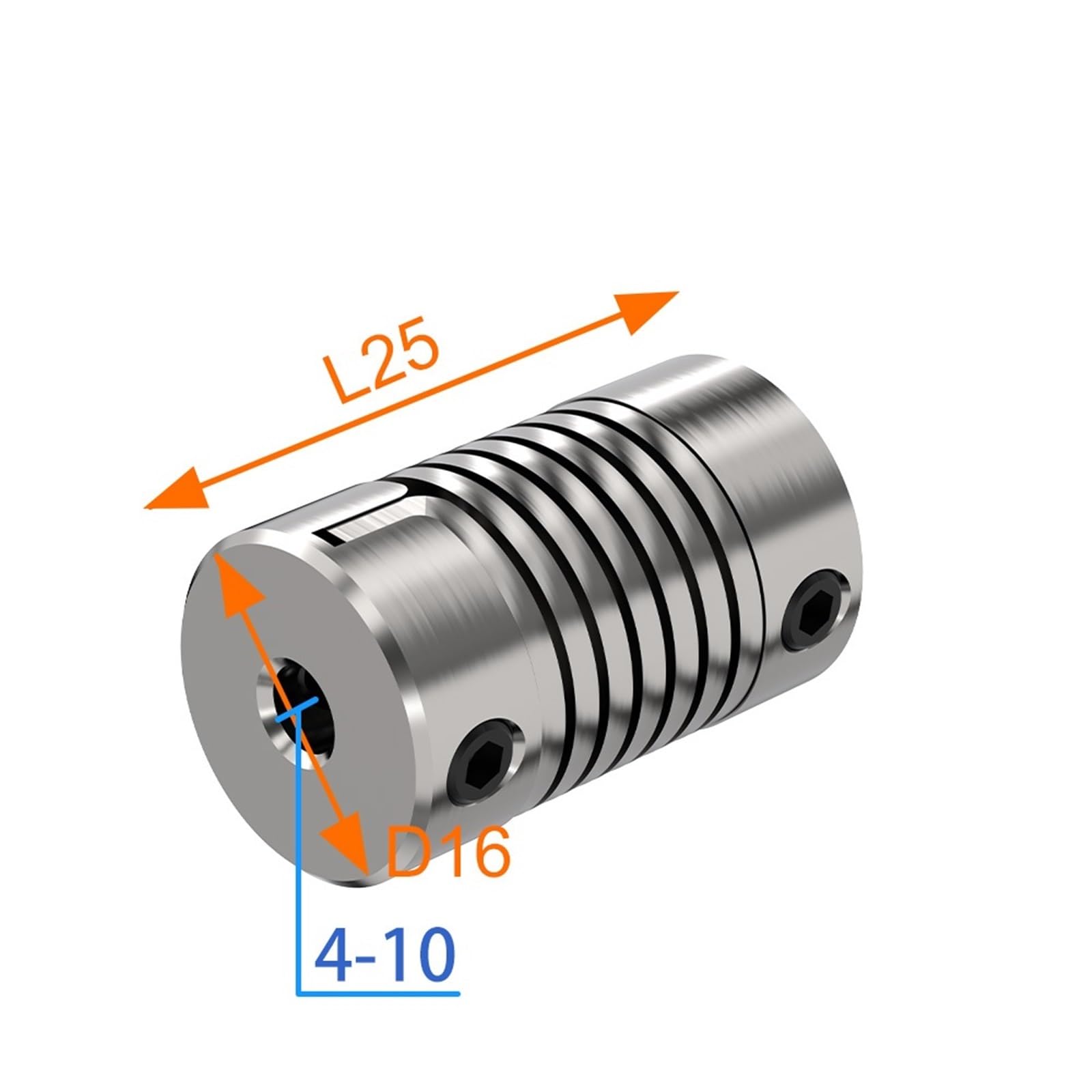 Aluminium Flexible Coupling D19 L25 Flexibel Anschluss 1 Stücke D20 L34  Wellenkupplung Flexible Motorkupplung CNC Aluminium Elastizität Kreuzgelenk  3D Drucker Cardan Klemmung 3d Drucker Prusa I3