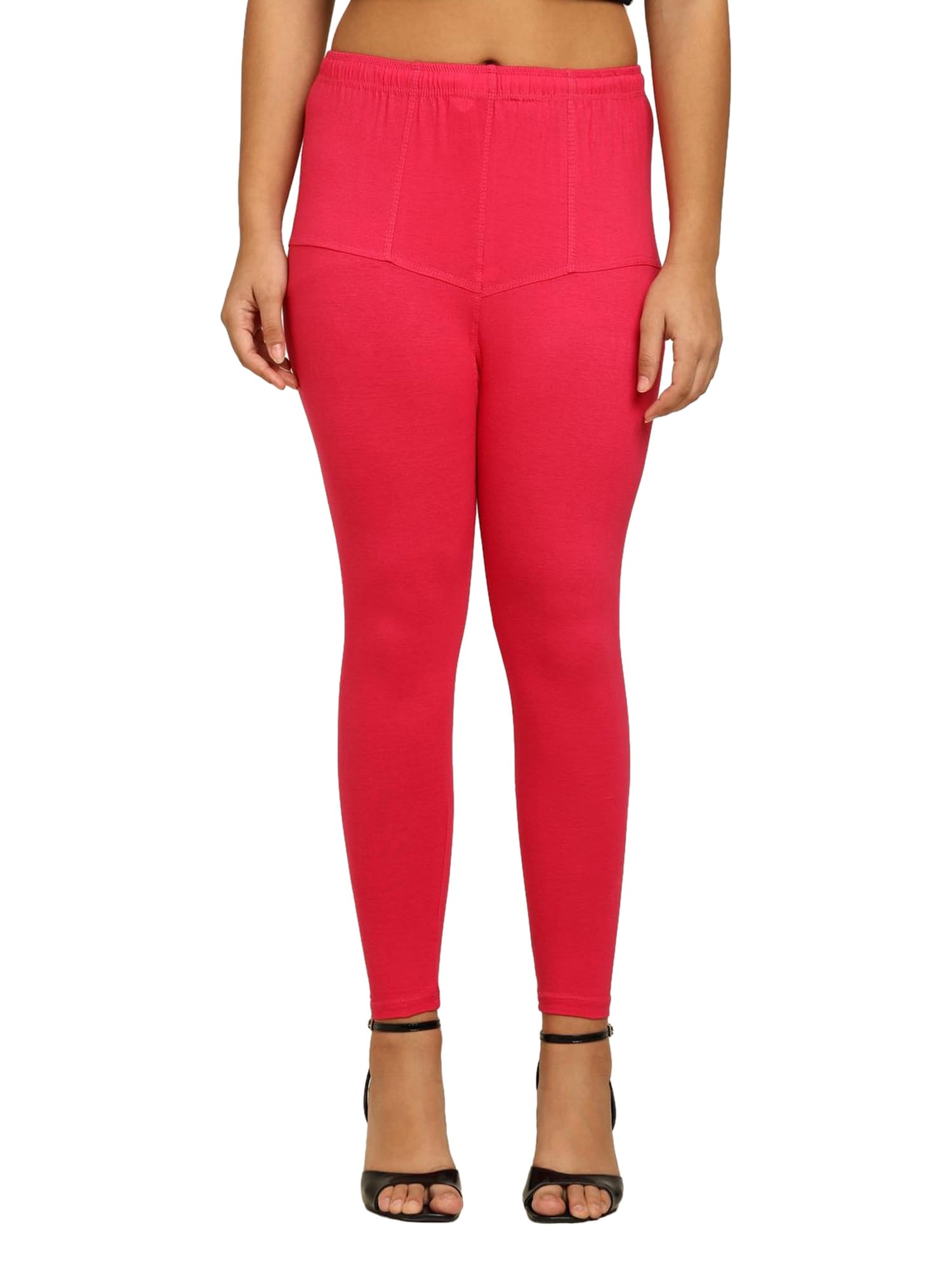Women's Cotton Blend Ankle-Length Leggings - Soft Stretchable Fabric | Slim Fit Bottom Wear |-picture-50