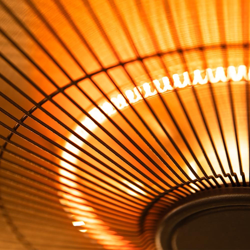 Cecotec Riscaldatore elettrico da esterno a soffitto ReadyWarm 1500 Power Ceiling. 1500 W, tecnologia alogena, protezione IP65, telecomando, area di copertura 10 m2