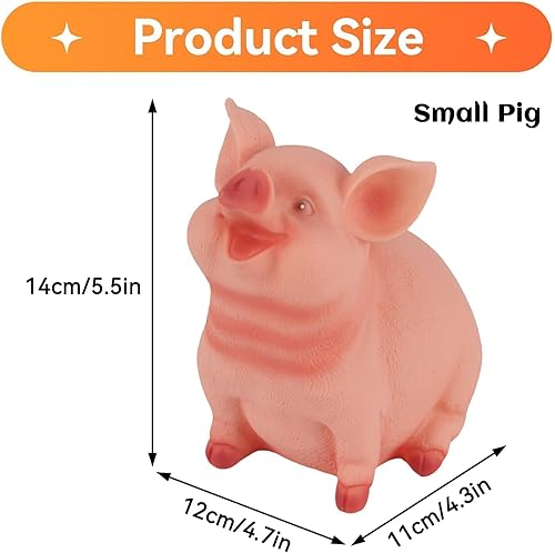 Miniatura 2 de Bonita alcancía con forma de cerdo, alcancía rosa, alcancía de animales, pequeña alcancía para niñas y niños, banco de ahorros de resina (M)
